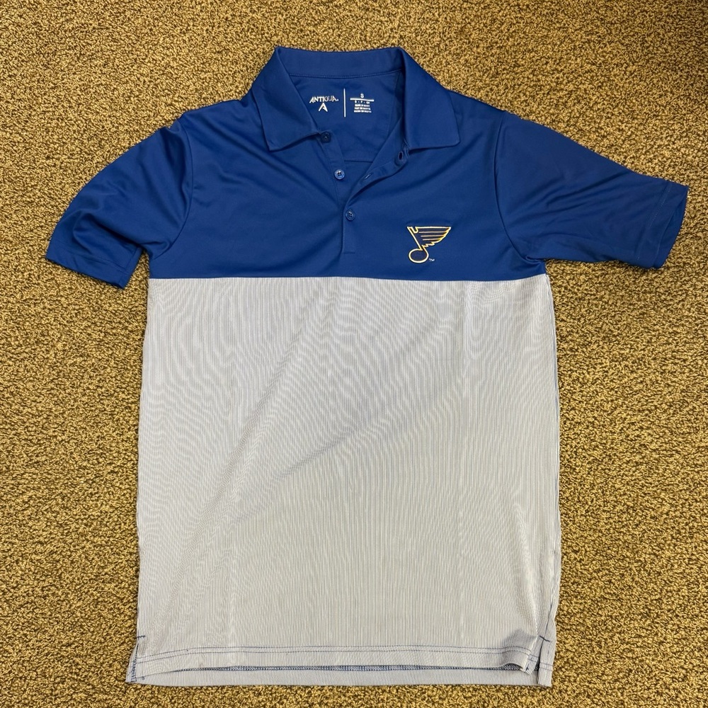 St. Louis Blues Antigua Blue Polo Shirt men’s size small